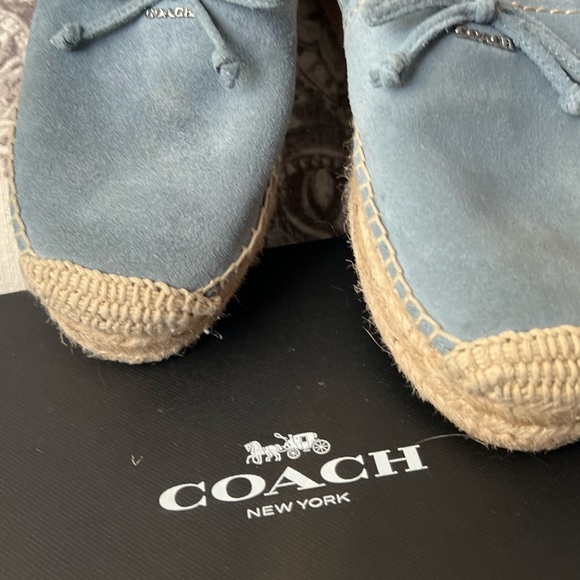 Beautiful Blue suede espadrilles/worn only once look brand new - Picture 4 of 6